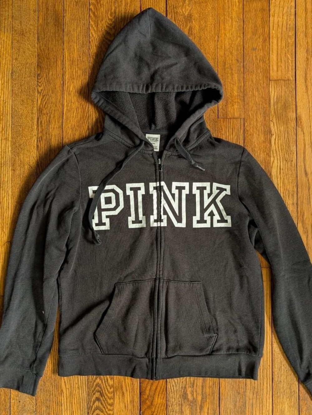 Victoria's Secret Pink Logo Zip-Up Hoodie Sweatshirt